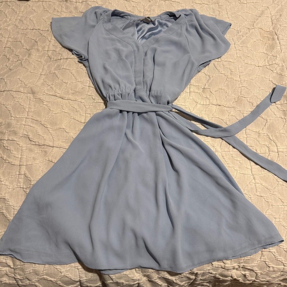 H&M Satin lined Blue Dress